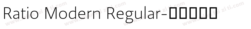 Ratio Modern Regular字体转换